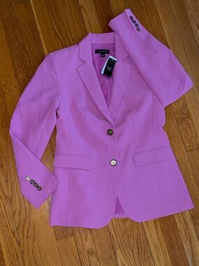 NWT Ann Taylor suiting collection fluid crepe blazer jacket size 0 petite